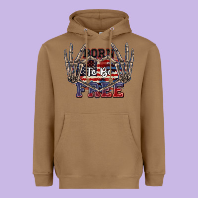 Born To Be Free 4th Of July Heavyweight Hoodie Designed By Cowgirlartshop
