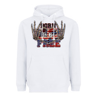 White Born to be free 4th of July Heavyweight Hoodie - CowGirlArtShop