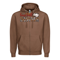 Chestnut baseball brother with leopard Zipper Hoodie - texasbilliewilder