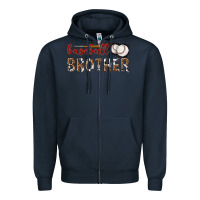 Baseball Brother With Leopard Zipper Hoodie | Teevron
