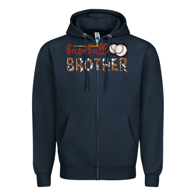 Baseball Brother With Leopard Zipper Hoodie by texasbilliewilder | Teevron