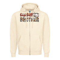 Sandshell baseball brother with leopard Zipper Hoodie - texasbilliewilder