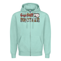 Seafoam baseball brother with leopard Zipper Hoodie - texasbilliewilder