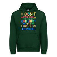 Forest Green dont speak much because im brilliant Urban Hoodie - MaliasSmallBusiness