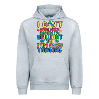 Heather Grey dont speak much because im brilliant Urban Hoodie - MaliasSmallBusiness