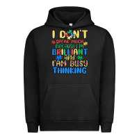 Pigment Black dont speak much because im brilliant Urban Hoodie - MaliasSmallBusiness