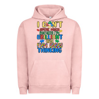 Pigment Salmon dont speak much because im brilliant Urban Hoodie - MaliasSmallBusiness