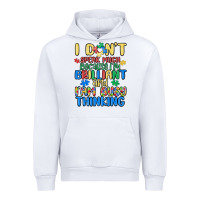 White dont speak much because im brilliant Urban Hoodie - MaliasSmallBusiness