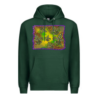 Sports Green mardi gras background Premium Hoodie - BarkalooDesign