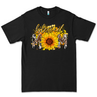 Black blessed mom sunflower Premium Tee - RacoonDesign