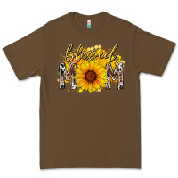 Cacao blessed mom sunflower Premium Tee - RacoonDesign
