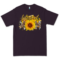 Plum blessed mom sunflower Premium Tee - RacoonDesign