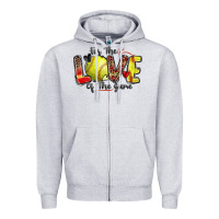 For The Love Of The Game Softball Zipper Hoodie | Teevron