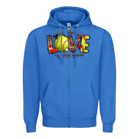 True Royal for the love of the game softball Zipper Hoodie - Zillion Design Studio