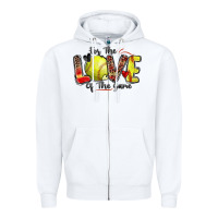 White for the love of the game softball Zipper Hoodie - Zillion Design Studio