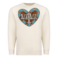 Sandshell mama heart cowhide Premium Sweatshirt - CowhideDigitalArt
