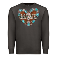 Smoke mama heart cowhide Premium Sweatshirt - CowhideDigitalArt