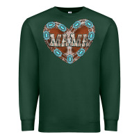 Sports Green mama heart cowhide Premium Sweatshirt - CowhideDigitalArt