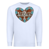 White mama heart cowhide Premium Sweatshirt - CowhideDigitalArt