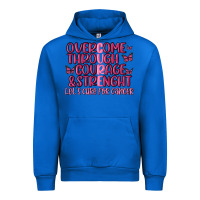 Cobalt overcome through courage strength  malia Urban Hoodie - MaliasSmallBusiness