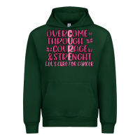Forest Green overcome through courage strength  malia Urban Hoodie - MaliasSmallBusiness