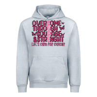 Heather Grey overcome through courage strength  malia Urban Hoodie - MaliasSmallBusiness