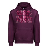 Mauve Wine overcome through courage strength  malia Urban Hoodie - MaliasSmallBusiness