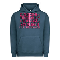 Pigment Midnight Navy overcome through courage strength  malia Urban Hoodie - MaliasSmallBusiness