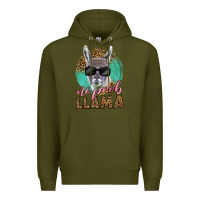 Army Green western no prob llama Premium Hoodie - LillyAllenDesigns