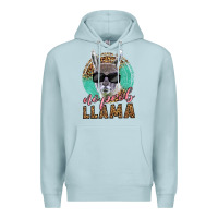 Blue Mist western no prob llama Premium Hoodie - LillyAllenDesigns