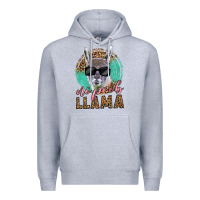Heather Grey western no prob llama Premium Hoodie - LillyAllenDesigns