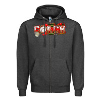 Charcoal Heather baseball coach Zipper Hoodie - texasbilliewilder