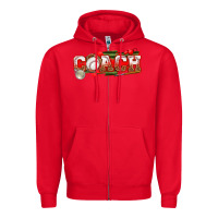 Red baseball coach Zipper Hoodie - texasbilliewilder