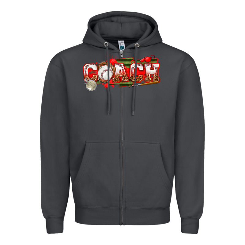 Baseball Coach Zipper Hoodie by texasbilliewilder | Teevron
