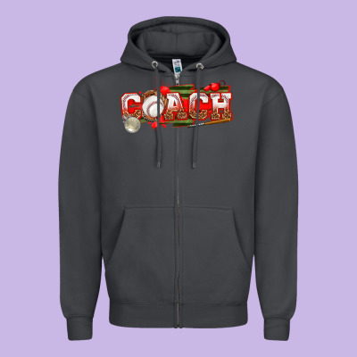 Zipper Hoodie baseball coach