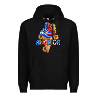 Black ice cream america Premium Hoodie - AdoDesignShop