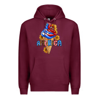 Burgundy ice cream america Premium Hoodie - AdoDesignShop