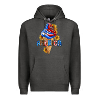 Charcoal Heather ice cream america Premium Hoodie - AdoDesignShop