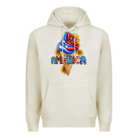 Oatmeal Heather ice cream america Premium Hoodie - AdoDesignShop