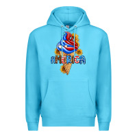 Ocean Blue ice cream america Premium Hoodie - AdoDesignShop