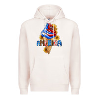 Pale Pink ice cream america Premium Hoodie - AdoDesignShop