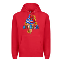 Red ice cream america Premium Hoodie - AdoDesignShop