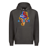 Smoke ice cream america Premium Hoodie - AdoDesignShop