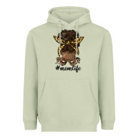 Matcha afro messy bun mom life Heavyweight Hoodie - HRA Design Shop