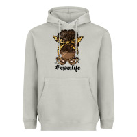 Moon Dust afro messy bun mom life Heavyweight Hoodie - HRA Design Shop