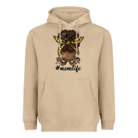 Mushroom afro messy bun mom life Heavyweight Hoodie - HRA Design Shop