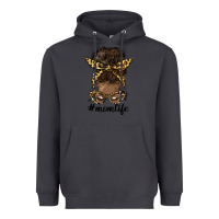 Smoke afro messy bun mom life Heavyweight Hoodie - HRA Design Shop