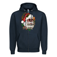 Navy Kinda merry kinda scary Zipper Hoodie - RanaPortraitStore