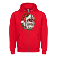 Red Kinda merry kinda scary Zipper Hoodie - RanaPortraitStore