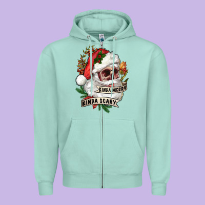 Zipper Hoodie Kinda merry kinda scary